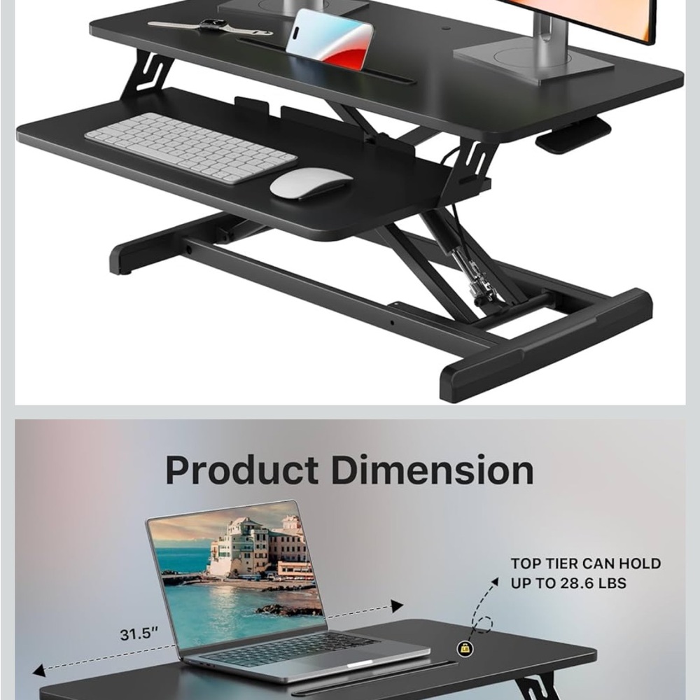 Black adjustable laptop and keyboard stand !